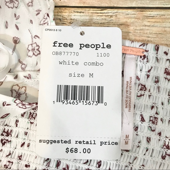 NEW Free People Floral Cropped Top - Picture 3 of 4